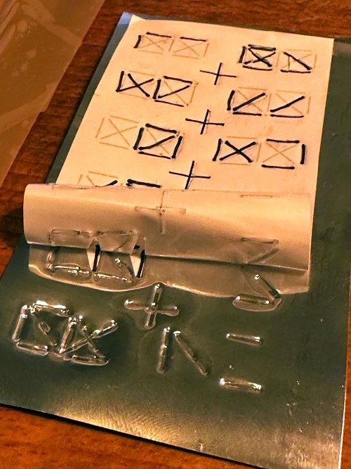 Removing the sticker from the can.